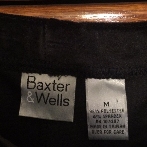 Like new size M Baxter & Wells black velvet pants - Picture 2 of 2